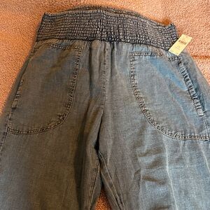 Pilcro the Reese pull on denim barrel pants